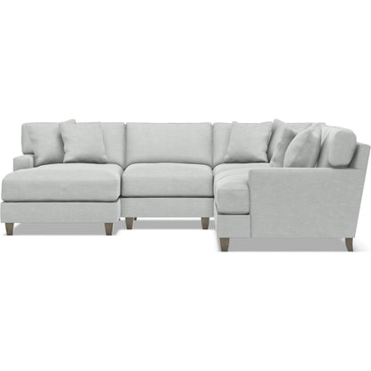 Mila 4-Piece Fabric Sectional by Bernhardt in wdf, 789 portobello. Made from unique in a unique style.