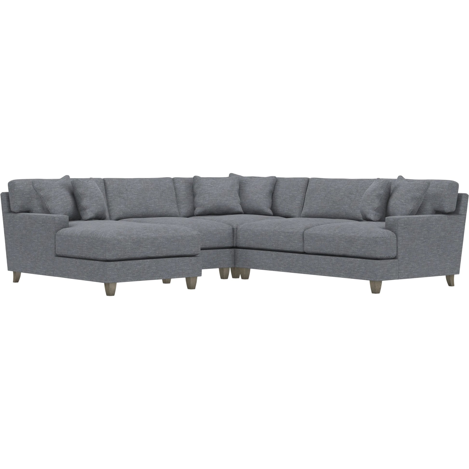 Mila 4-Piece Fabric Sectional by Bernhardt in wdf, 789 portobello. Made from unique in a unique style.