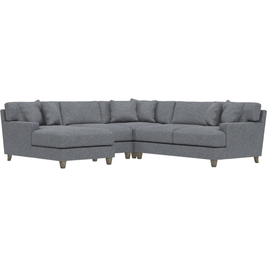 Mila 4-Piece Fabric Sectional by Bernhardt in wdf, 789 portobello. Made from unique in a unique style.
