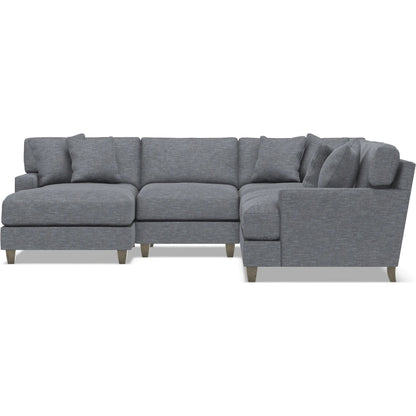 Mila 4-Piece Fabric Sectional by Bernhardt in wdf, 789 portobello. Made from unique in a unique style.