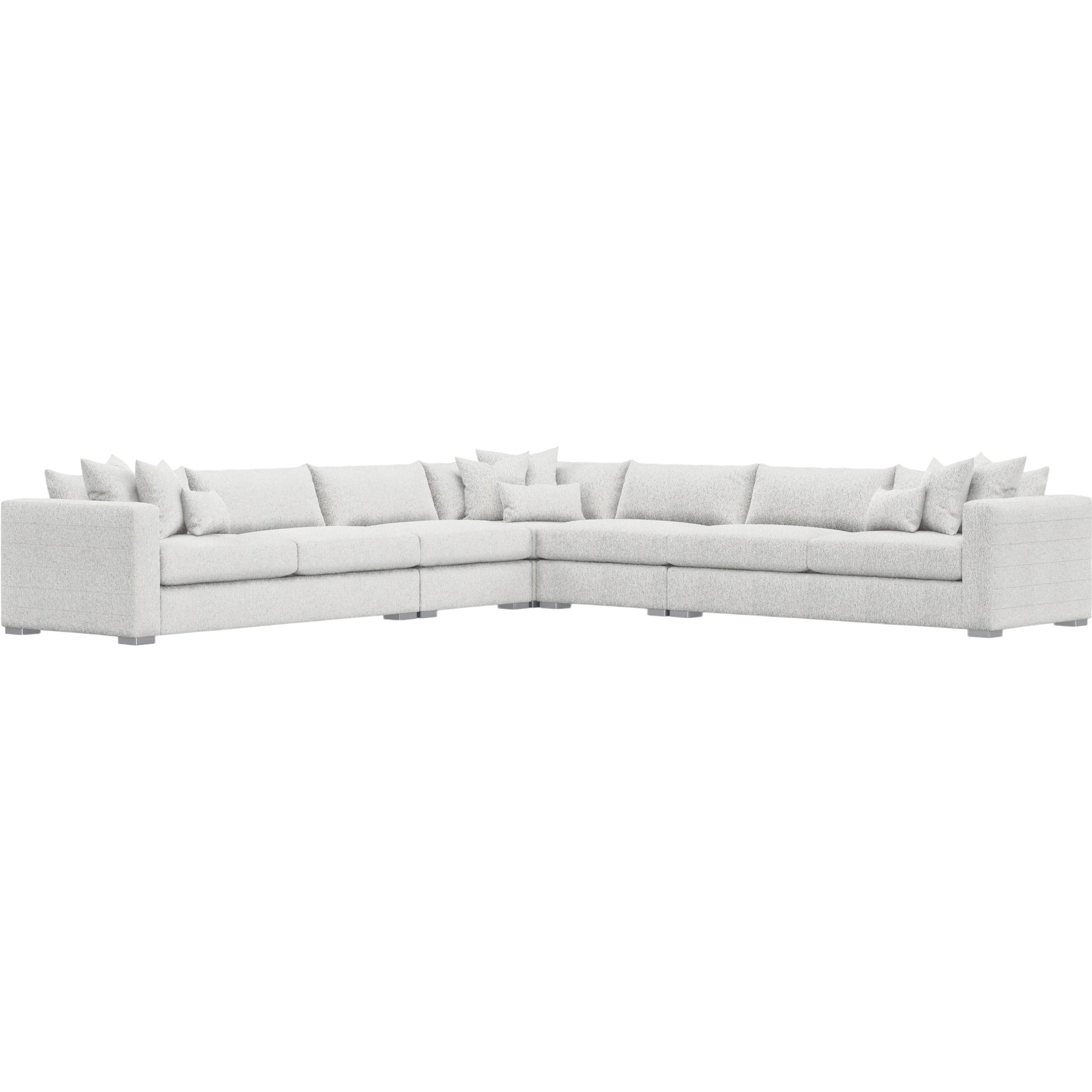 Helena 5-Piece Fabric Sectional by Bernhardt in stainless steel. Made from unique in a unique style.
