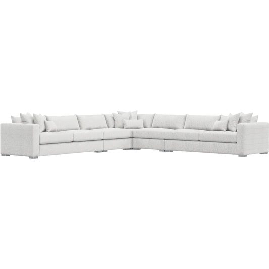 Helena 5-Piece Fabric Sectional by Bernhardt in stainless steel. Made from unique in a unique style.
