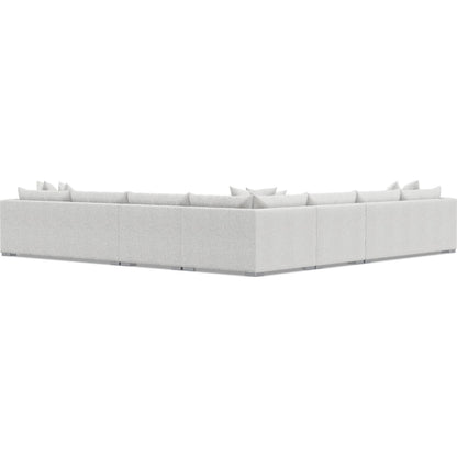 Helena 5-Piece Fabric Sectional by Bernhardt in stainless steel. Made from unique in a unique style.