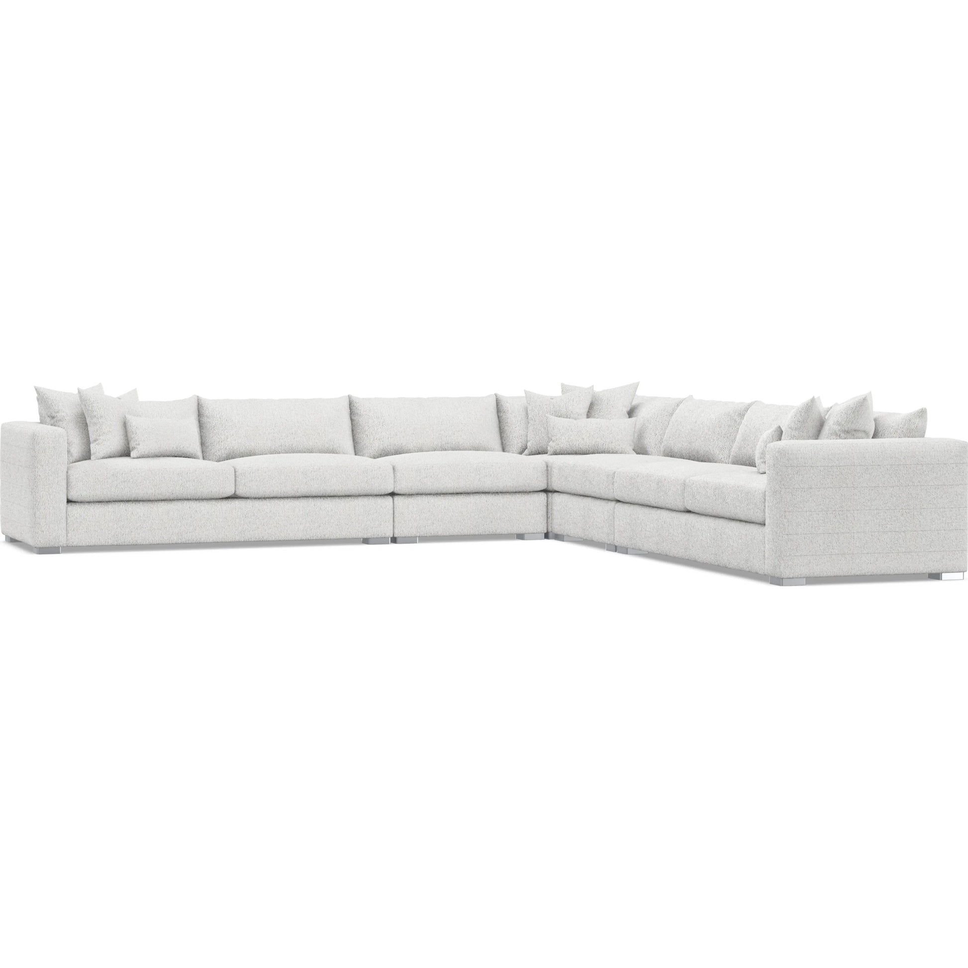 Helena 5-Piece Fabric Sectional by Bernhardt in stainless steel. Made from unique in a unique style.