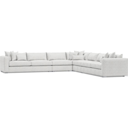 Helena 5-Piece Fabric Sectional by Bernhardt in stainless steel. Made from unique in a unique style.