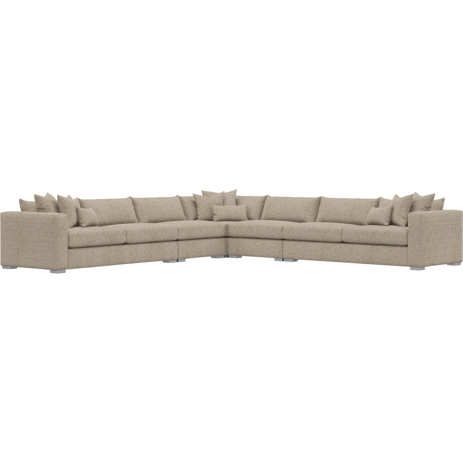 Helena 5-Piece Fabric Sectional by Bernhardt in stainless steel. Made from unique in a unique style.