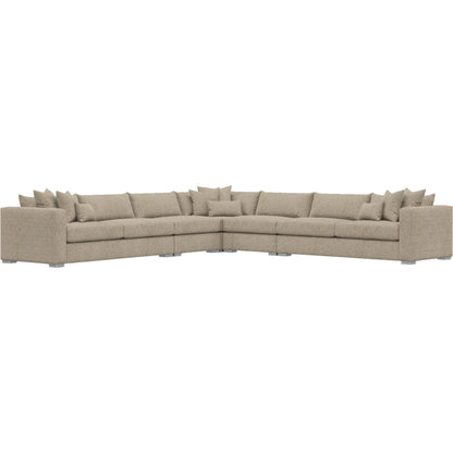 Helena 5-Piece Fabric Sectional by Bernhardt in stainless steel. Made from unique in a unique style.