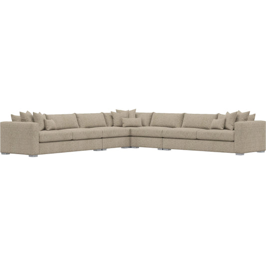 Helena 5-Piece Fabric Sectional by Bernhardt in stainless steel. Made from unique in a unique style.