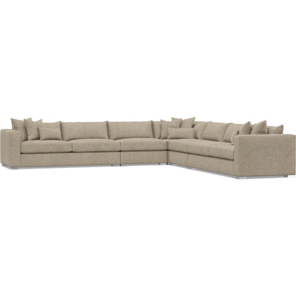 Helena 5-Piece Fabric Sectional by Bernhardt in stainless steel. Made from unique in a unique style.