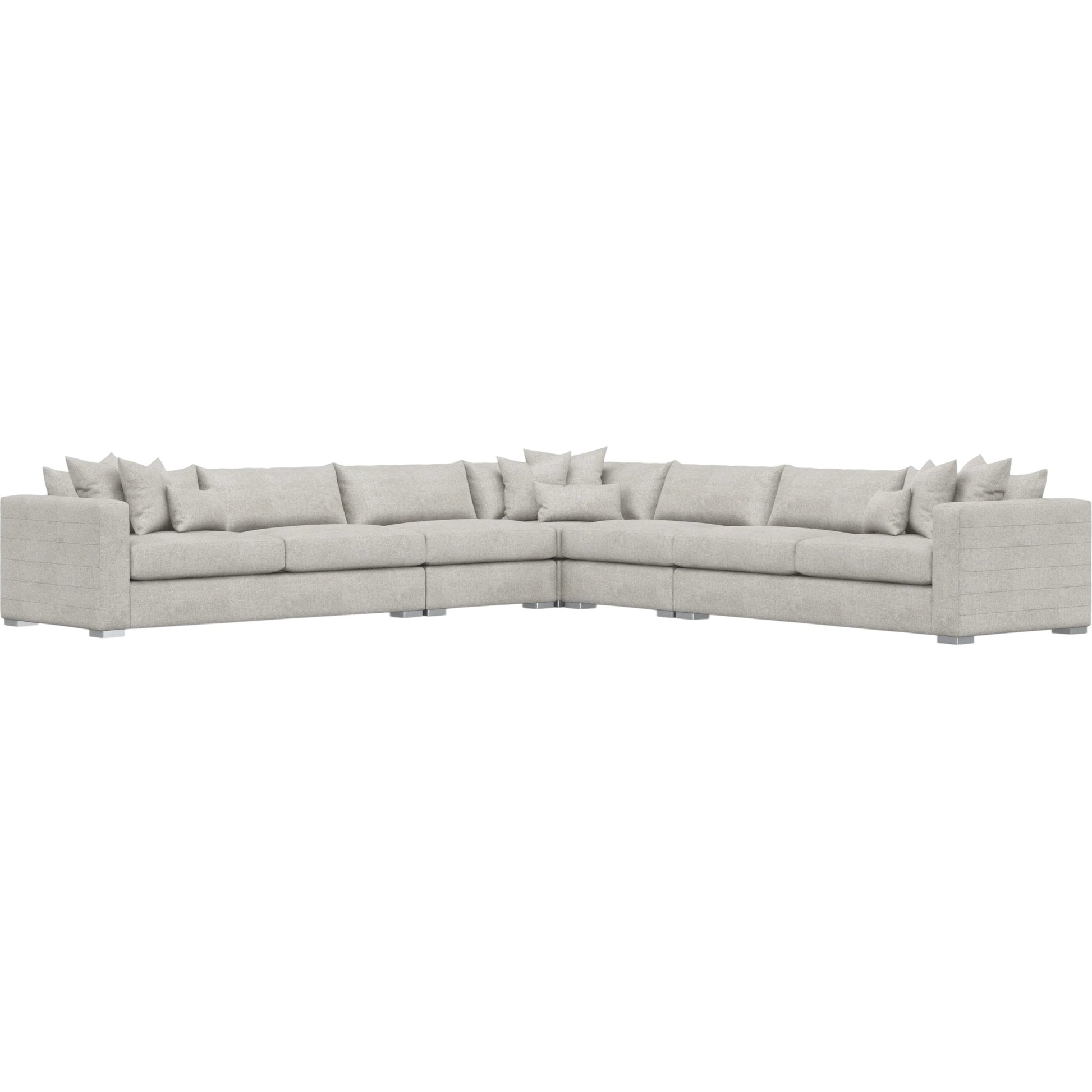 Helena 5-Piece Fabric Sectional by Bernhardt in stainless steel. Made from unique in a unique style.