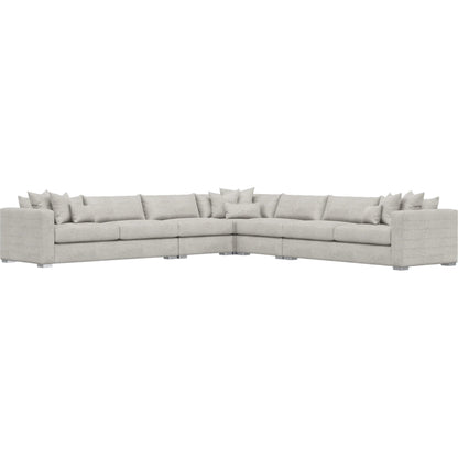 Helena 5-Piece Fabric Sectional by Bernhardt in stainless steel. Made from unique in a unique style.