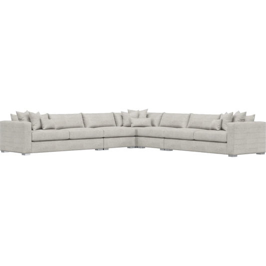 Helena 5-Piece Fabric Sectional by Bernhardt in stainless steel. Made from unique in a unique style.