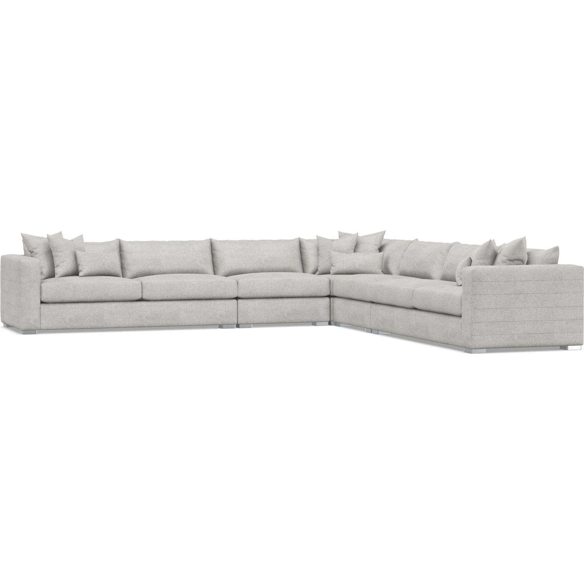 Helena 5-Piece Fabric Sectional by Bernhardt in stainless steel. Made from unique in a unique style.