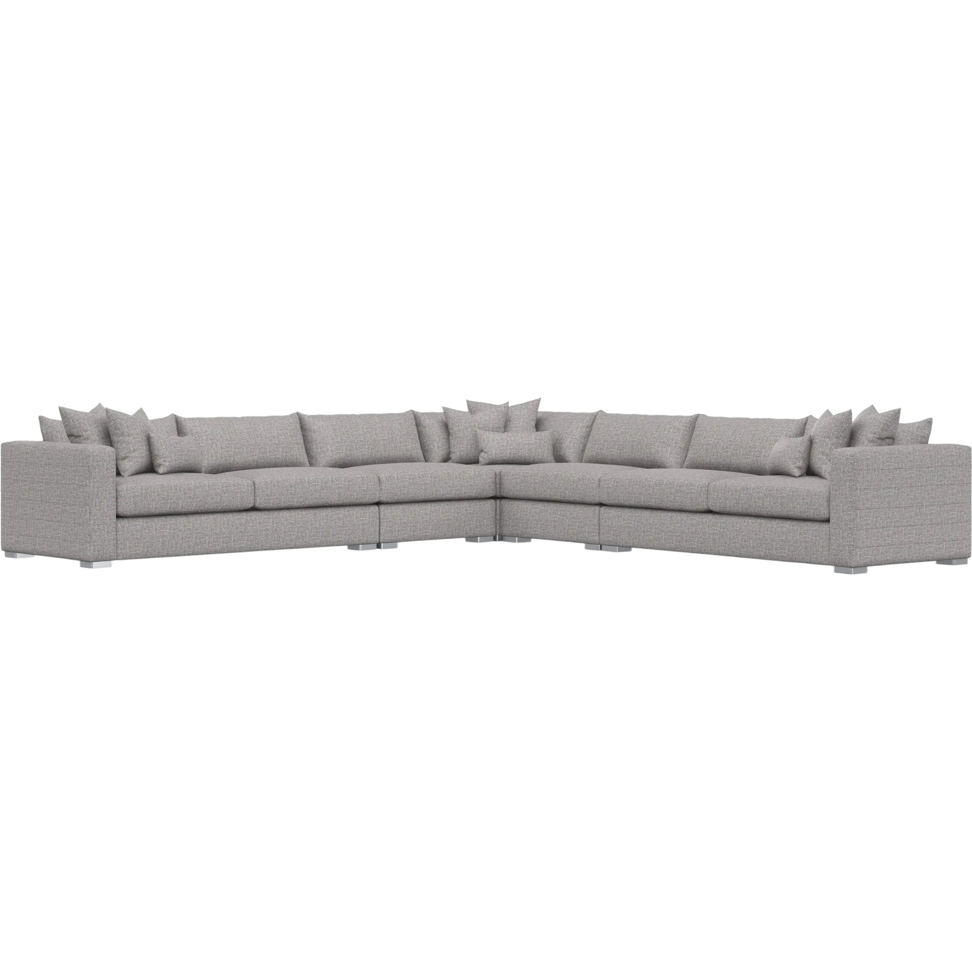Helena 5-Piece Fabric Sectional by Bernhardt in stainless steel. Made from unique in a unique style.