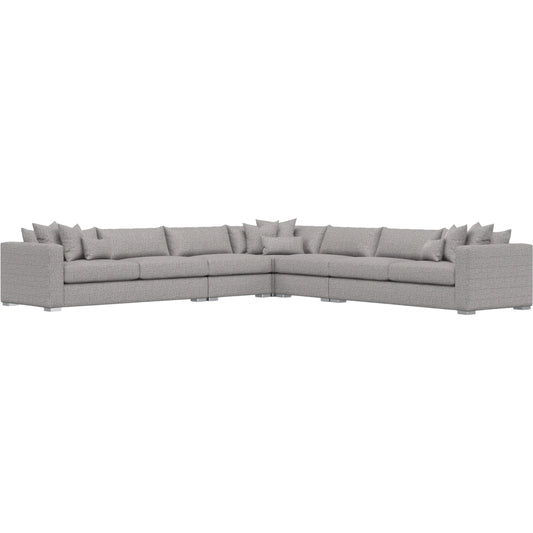 Helena 5-Piece Fabric Sectional by Bernhardt in stainless steel. Made from unique in a unique style.
