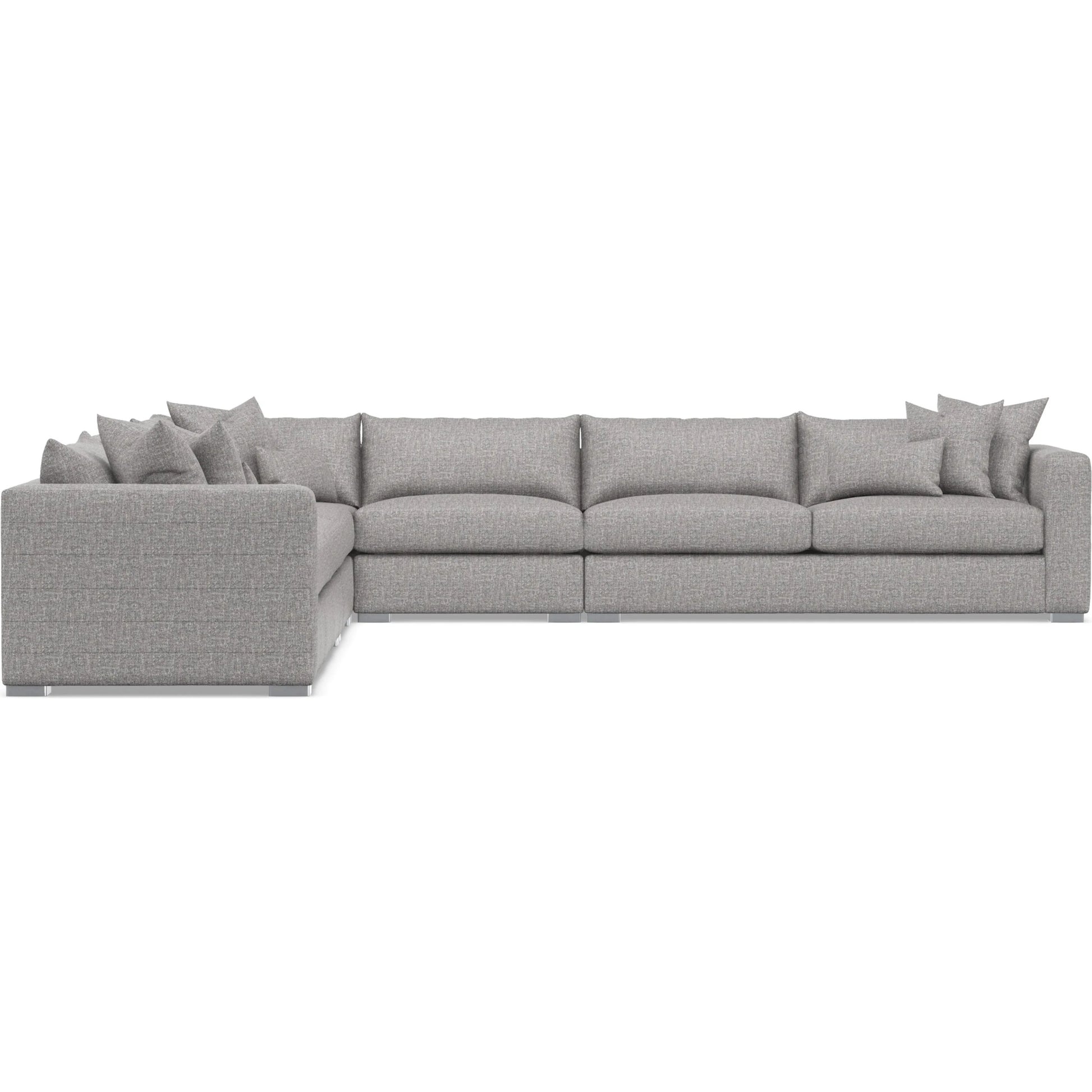 Helena 5-Piece Fabric Sectional by Bernhardt in stainless steel. Made from unique in a unique style.