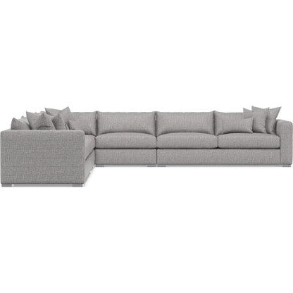 Helena 5-Piece Fabric Sectional by Bernhardt in stainless steel. Made from unique in a unique style.