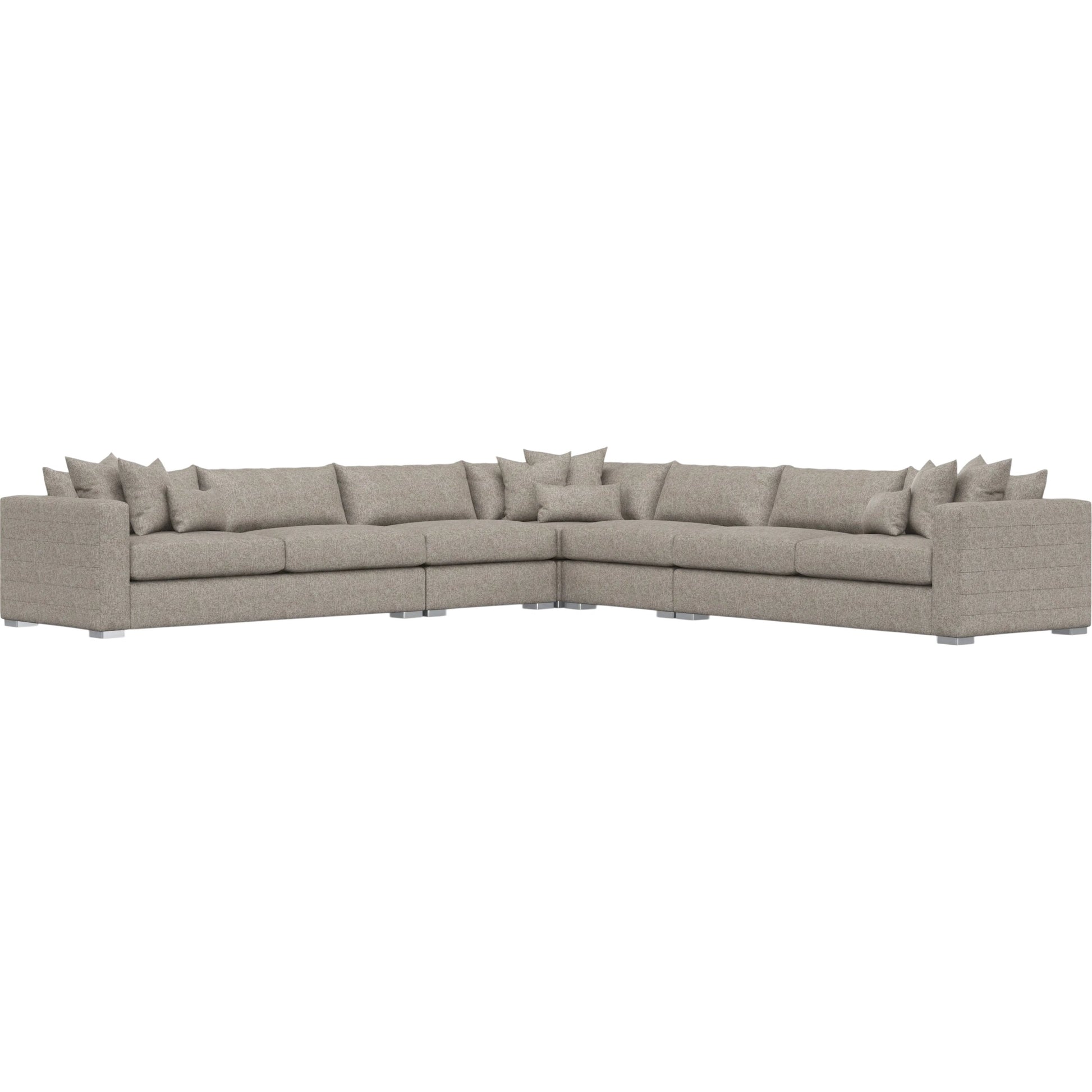 Helena 5-Piece Fabric Sectional by Bernhardt in stainless steel. Made from unique in a unique style.