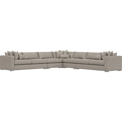 Helena 5-Piece Fabric Sectional by Bernhardt in stainless steel. Made from unique in a unique style.