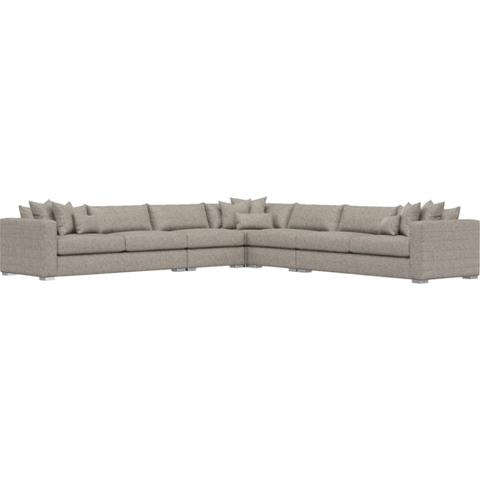 Helena 5-Piece Fabric Sectional by Bernhardt in stainless steel. Made from unique in a unique style.