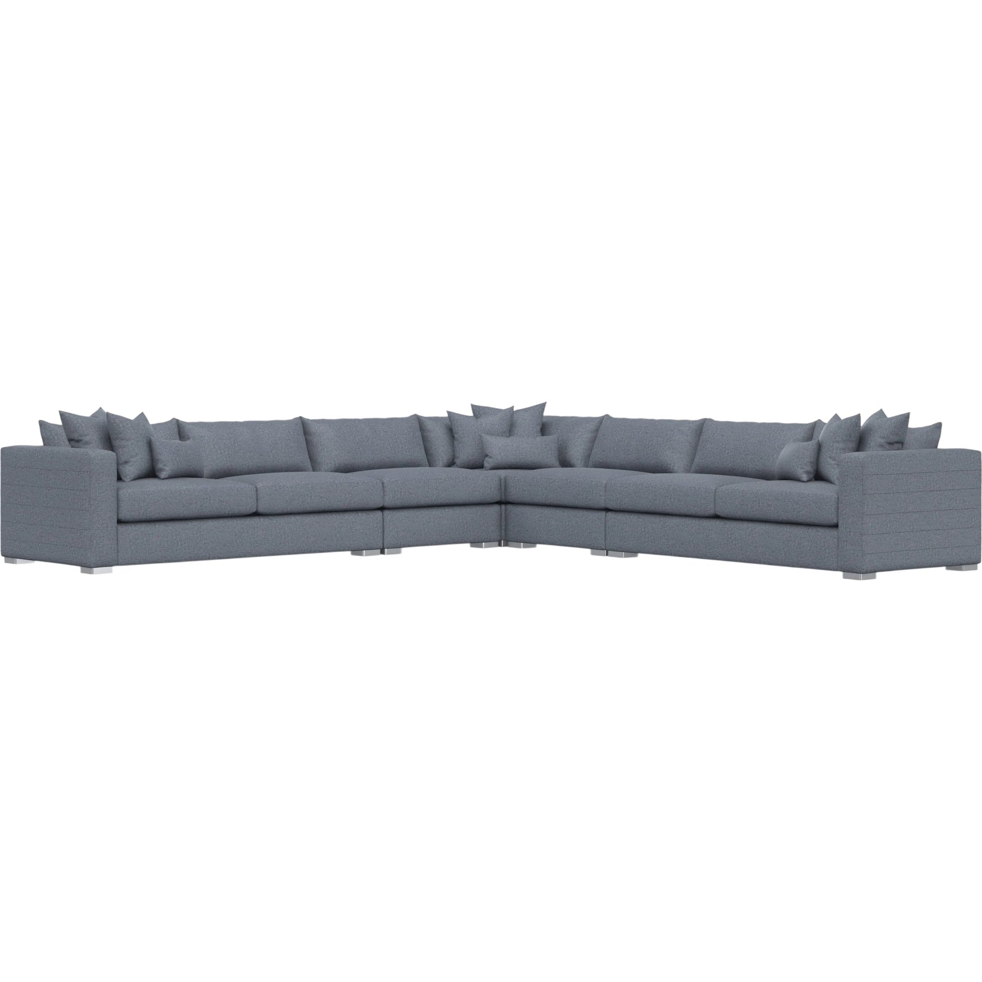 Helena 5-Piece Fabric Sectional by Bernhardt in stainless steel. Made from unique in a unique style.