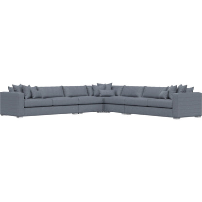 Helena 5-Piece Fabric Sectional by Bernhardt in stainless steel. Made from unique in a unique style.
