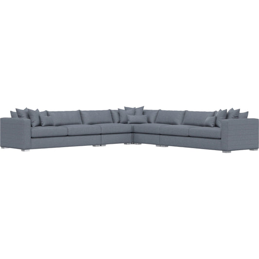 Helena 5-Piece Fabric Sectional by Bernhardt in stainless steel. Made from unique in a unique style.