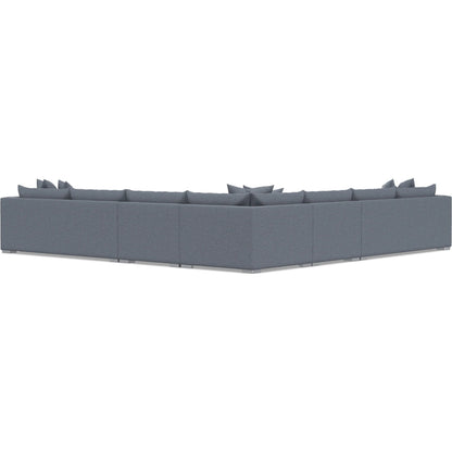 Helena 5-Piece Fabric Sectional by Bernhardt in stainless steel. Made from unique in a unique style.