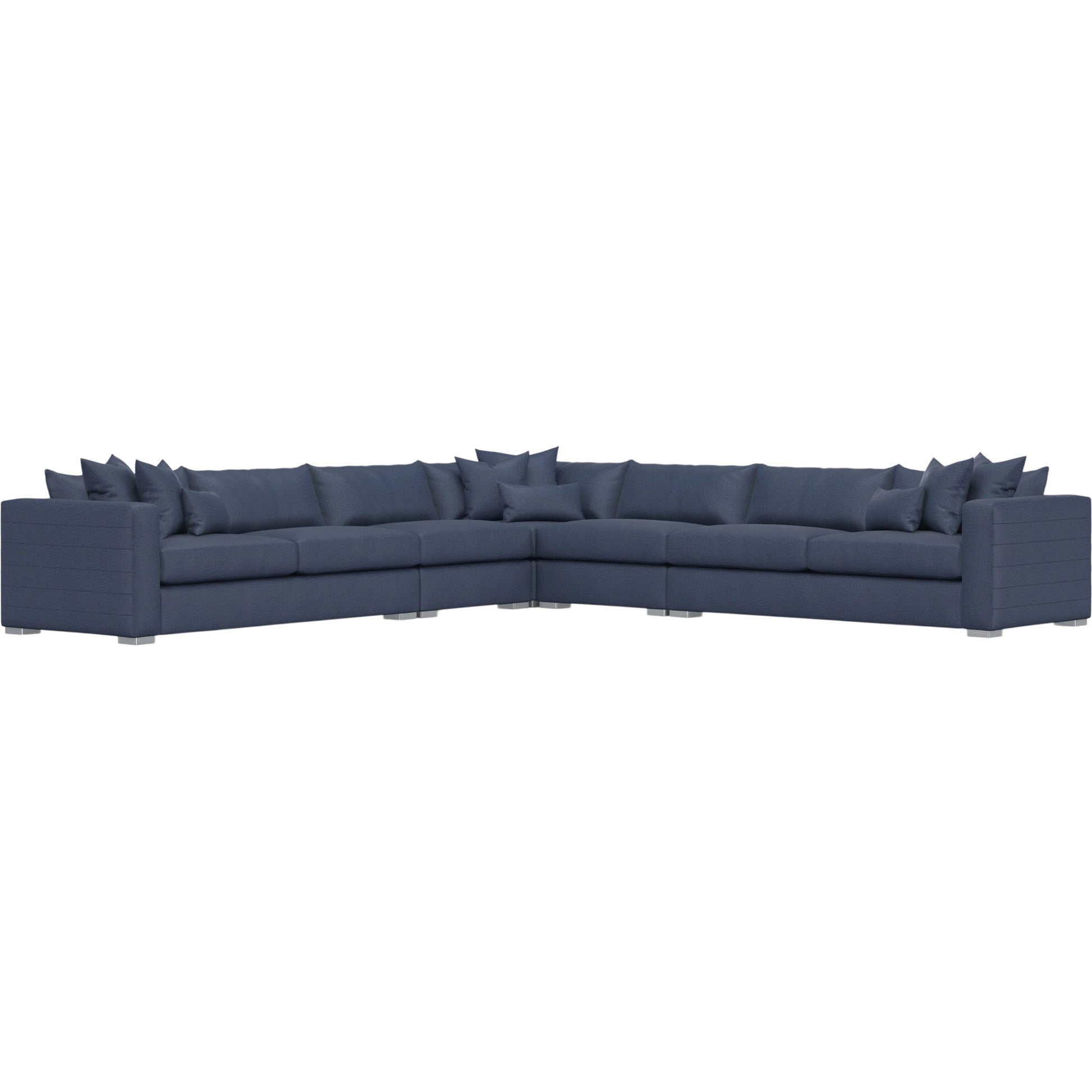 Helena 5-Piece Fabric Sectional by Bernhardt in stainless steel. Made from unique in a unique style.