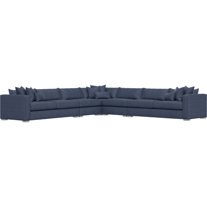 Helena 5-Piece Fabric Sectional by Bernhardt in stainless steel. Made from unique in a unique style.