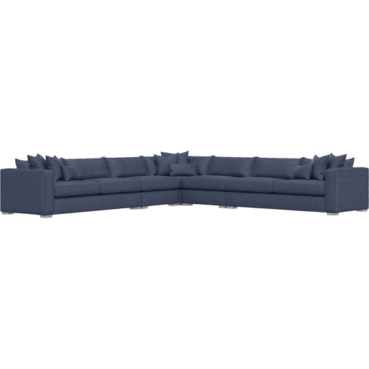 Helena 5-Piece Fabric Sectional by Bernhardt in stainless steel. Made from unique in a unique style.