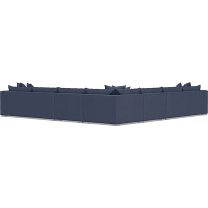 Helena 5-Piece Fabric Sectional by Bernhardt in stainless steel. Made from unique in a unique style.