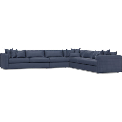 Helena 5-Piece Fabric Sectional by Bernhardt in stainless steel. Made from unique in a unique style.
