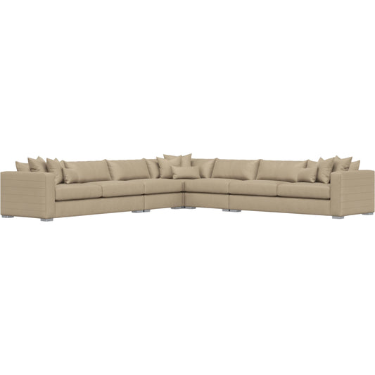 Helena 5-Piece Fabric Sectional by Bernhardt in stainless steel. Made from unique in a unique style.