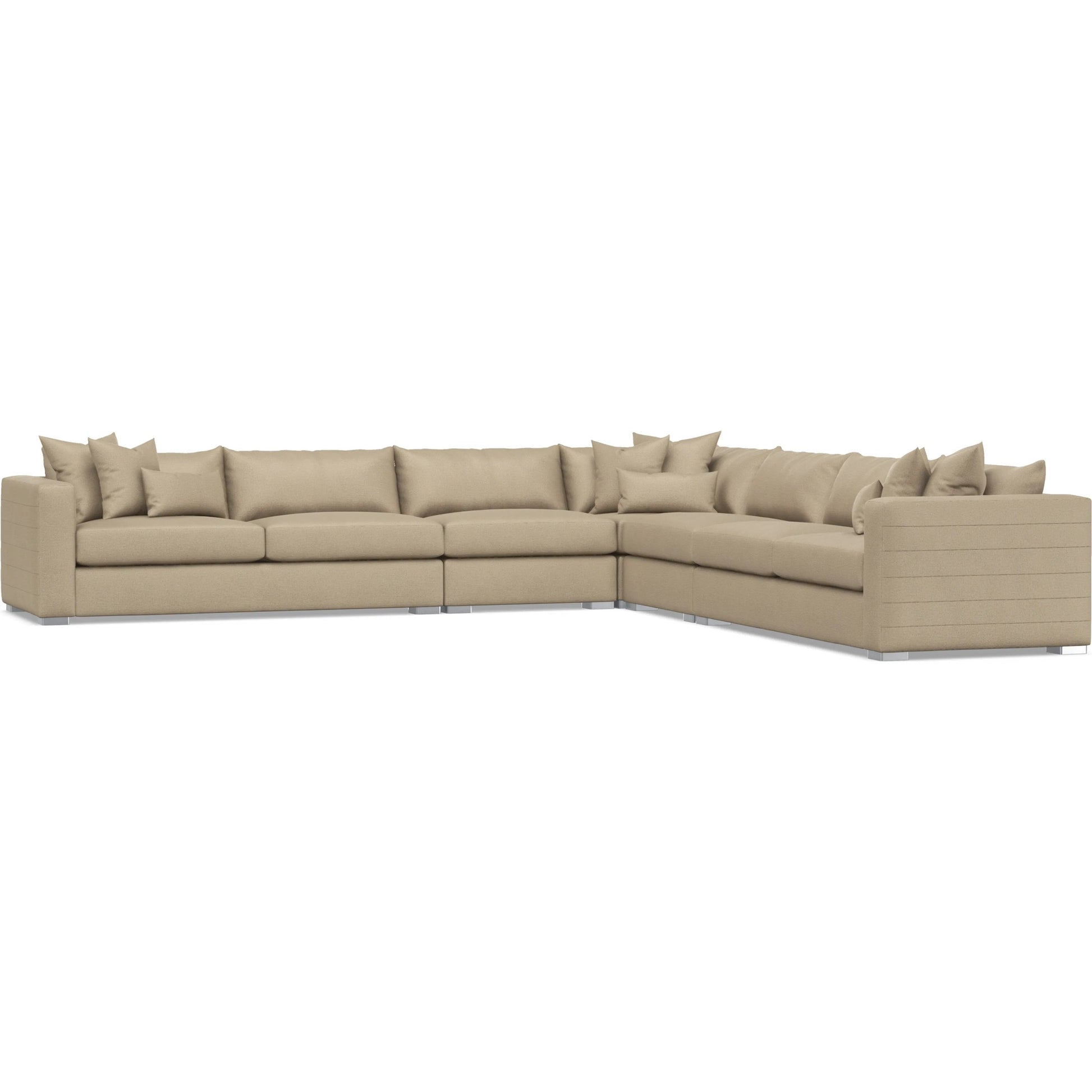 Helena 5-Piece Fabric Sectional by Bernhardt in stainless steel. Made from unique in a unique style.