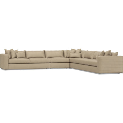 Helena 5-Piece Fabric Sectional by Bernhardt in stainless steel. Made from unique in a unique style.