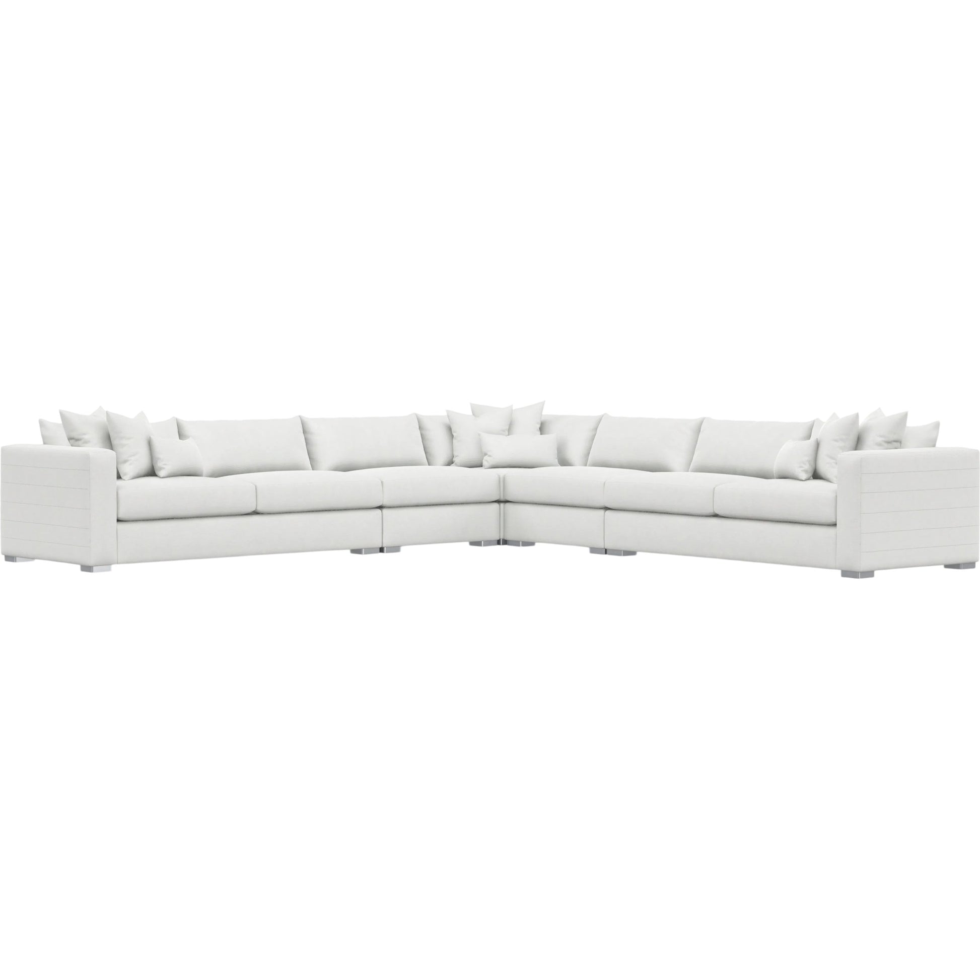 Helena 5-Piece Fabric Sectional by Bernhardt in stainless steel. Made from unique in a unique style.