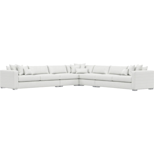 Helena 5-Piece Fabric Sectional by Bernhardt in stainless steel. Made from unique in a unique style.