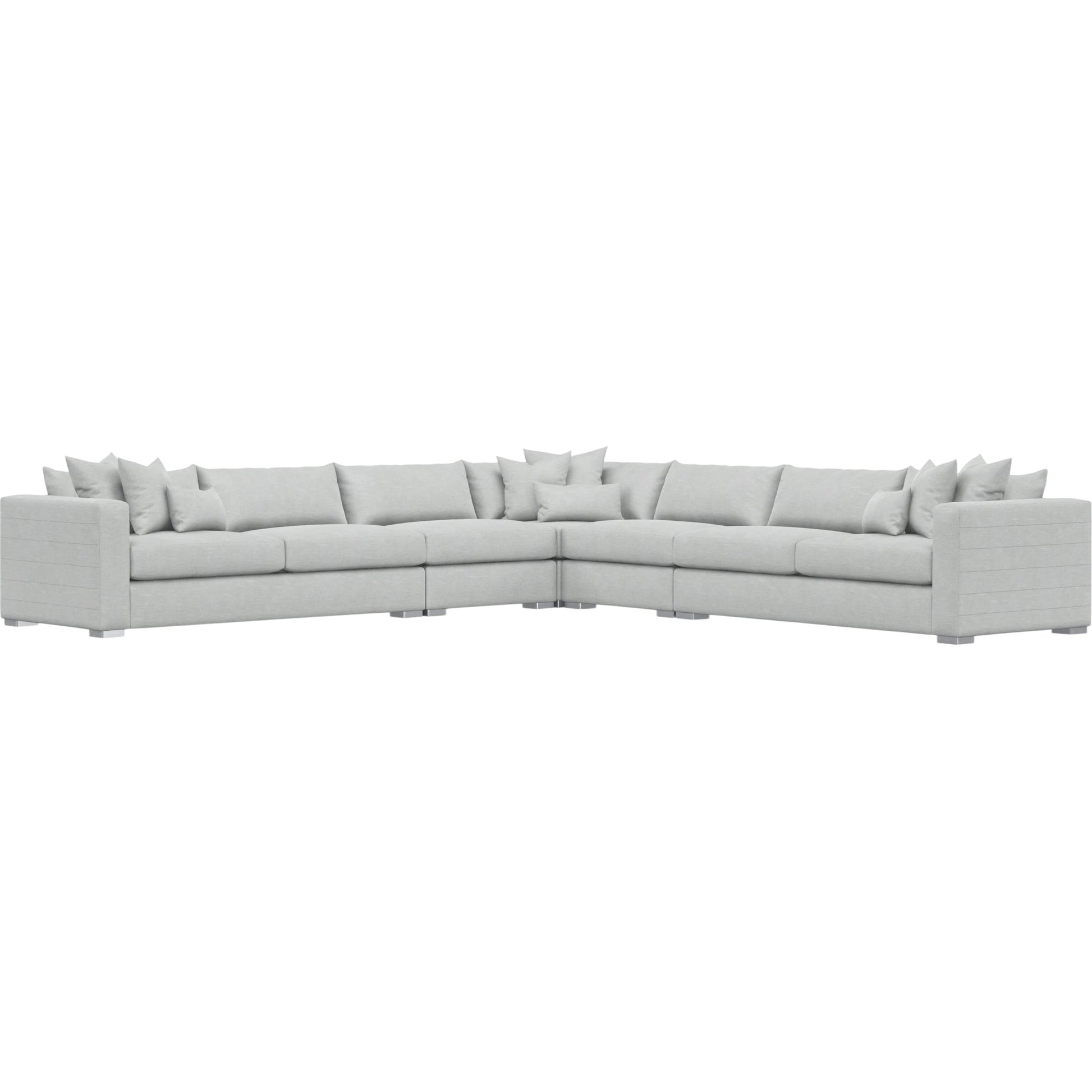 Helena 5-Piece Fabric Sectional by Bernhardt in stainless steel. Made from unique in a unique style.