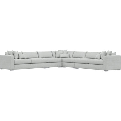 Helena 5-Piece Fabric Sectional by Bernhardt in stainless steel. Made from unique in a unique style.