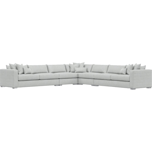 Helena 5-Piece Fabric Sectional by Bernhardt in stainless steel. Made from unique in a unique style.