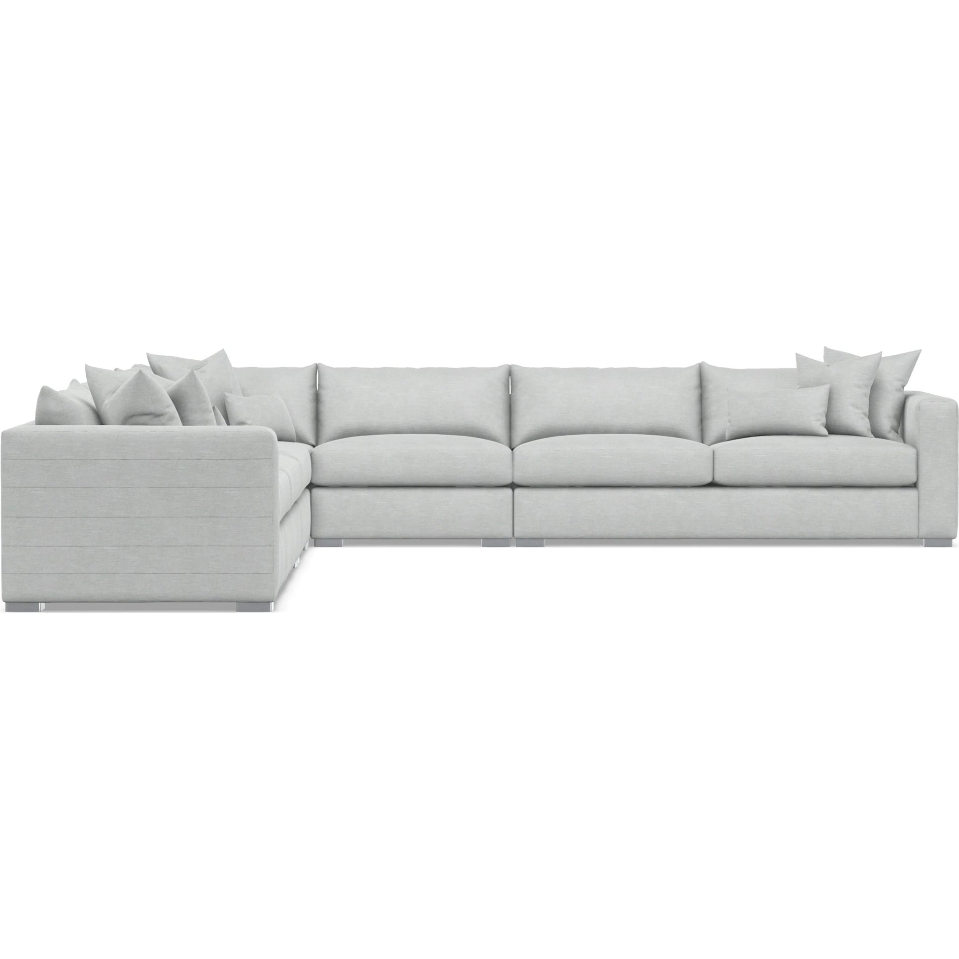 Helena 5-Piece Fabric Sectional by Bernhardt in stainless steel. Made from unique in a unique style.
