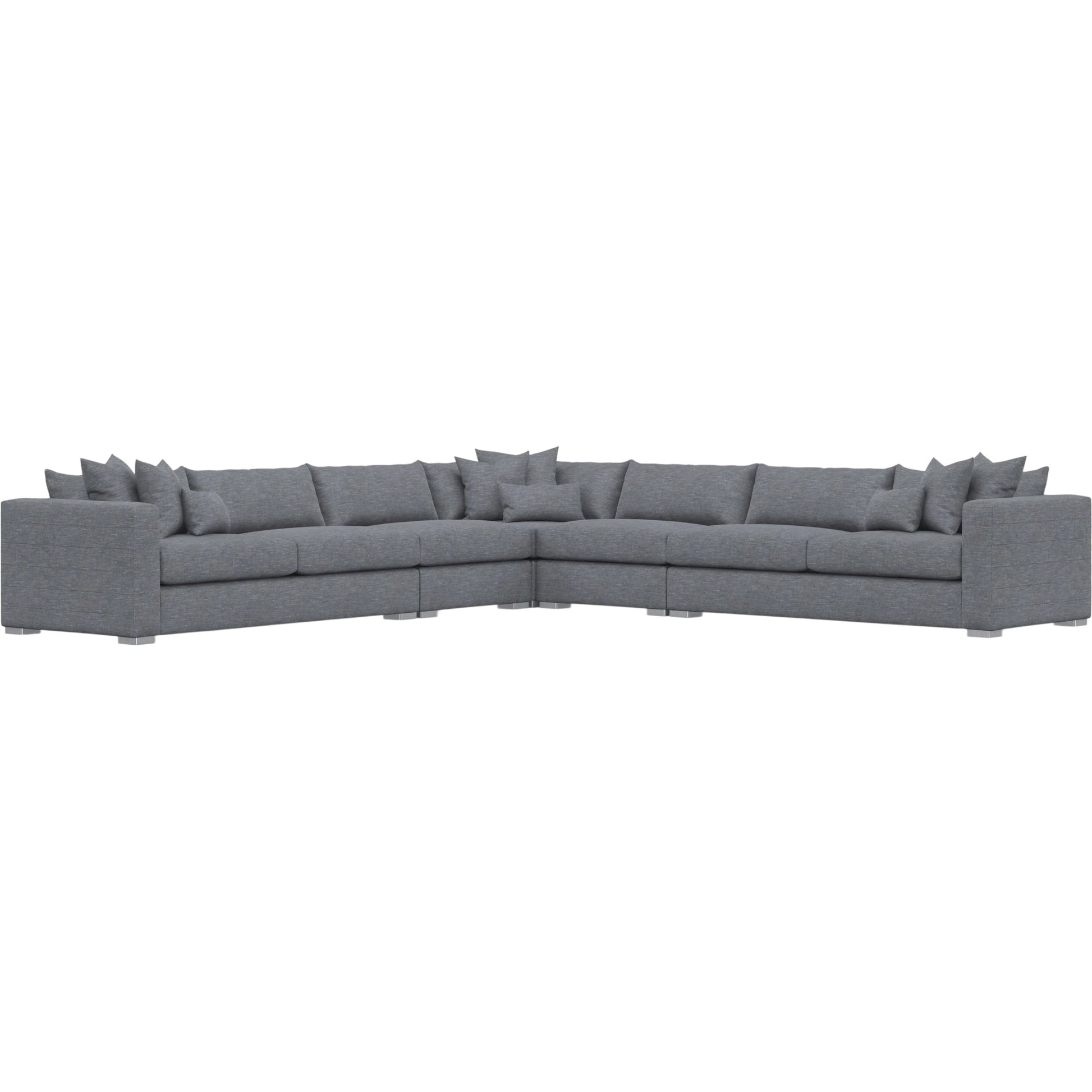 Helena 5-Piece Fabric Sectional by Bernhardt in stainless steel. Made from unique in a unique style.