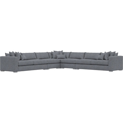 Helena 5-Piece Fabric Sectional by Bernhardt in stainless steel. Made from unique in a unique style.