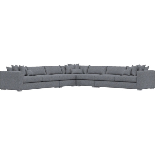 Helena 5-Piece Fabric Sectional by Bernhardt in stainless steel. Made from unique in a unique style.