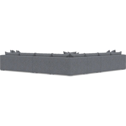 Helena 5-Piece Fabric Sectional by Bernhardt in stainless steel. Made from unique in a unique style.