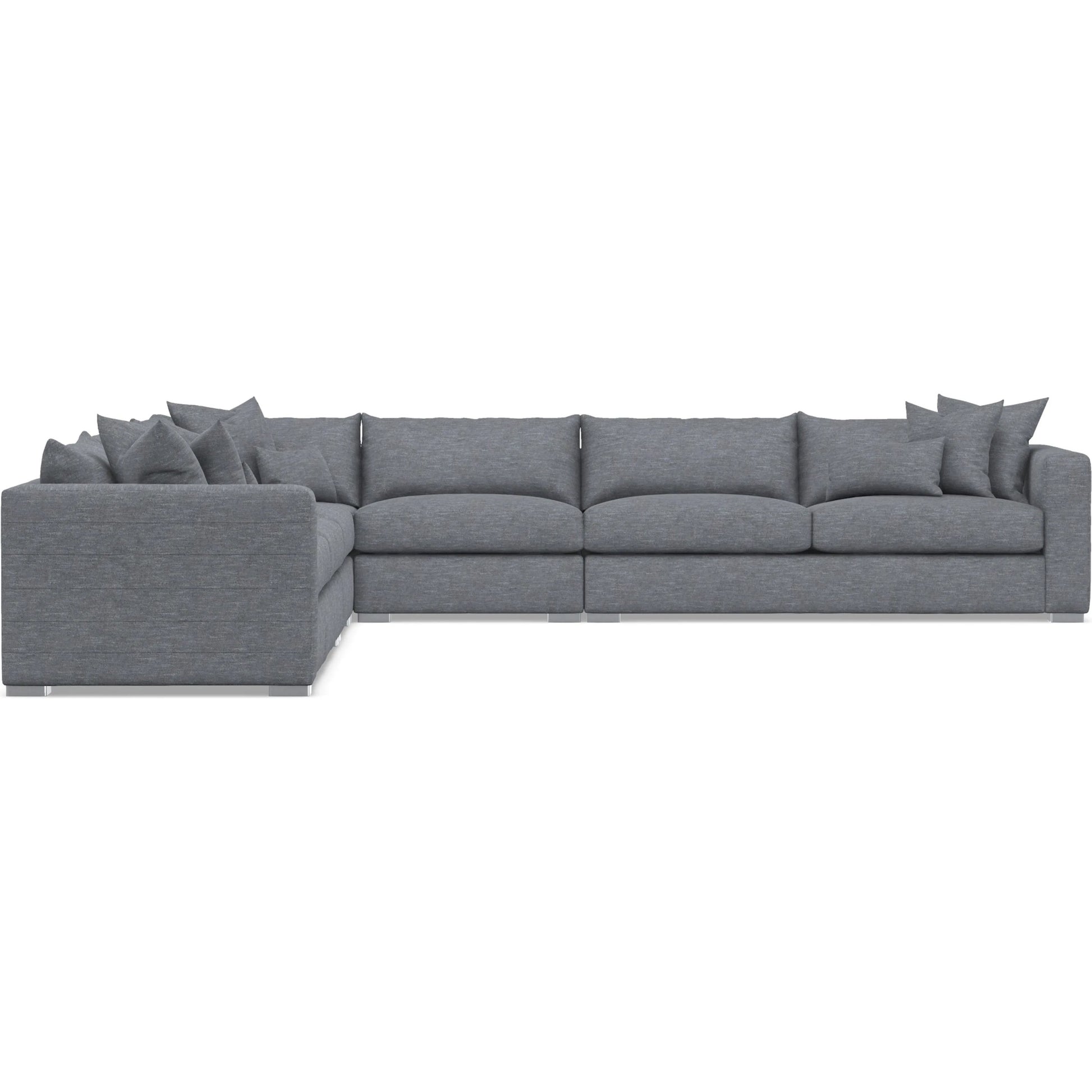Helena 5-Piece Fabric Sectional by Bernhardt in stainless steel. Made from unique in a unique style.