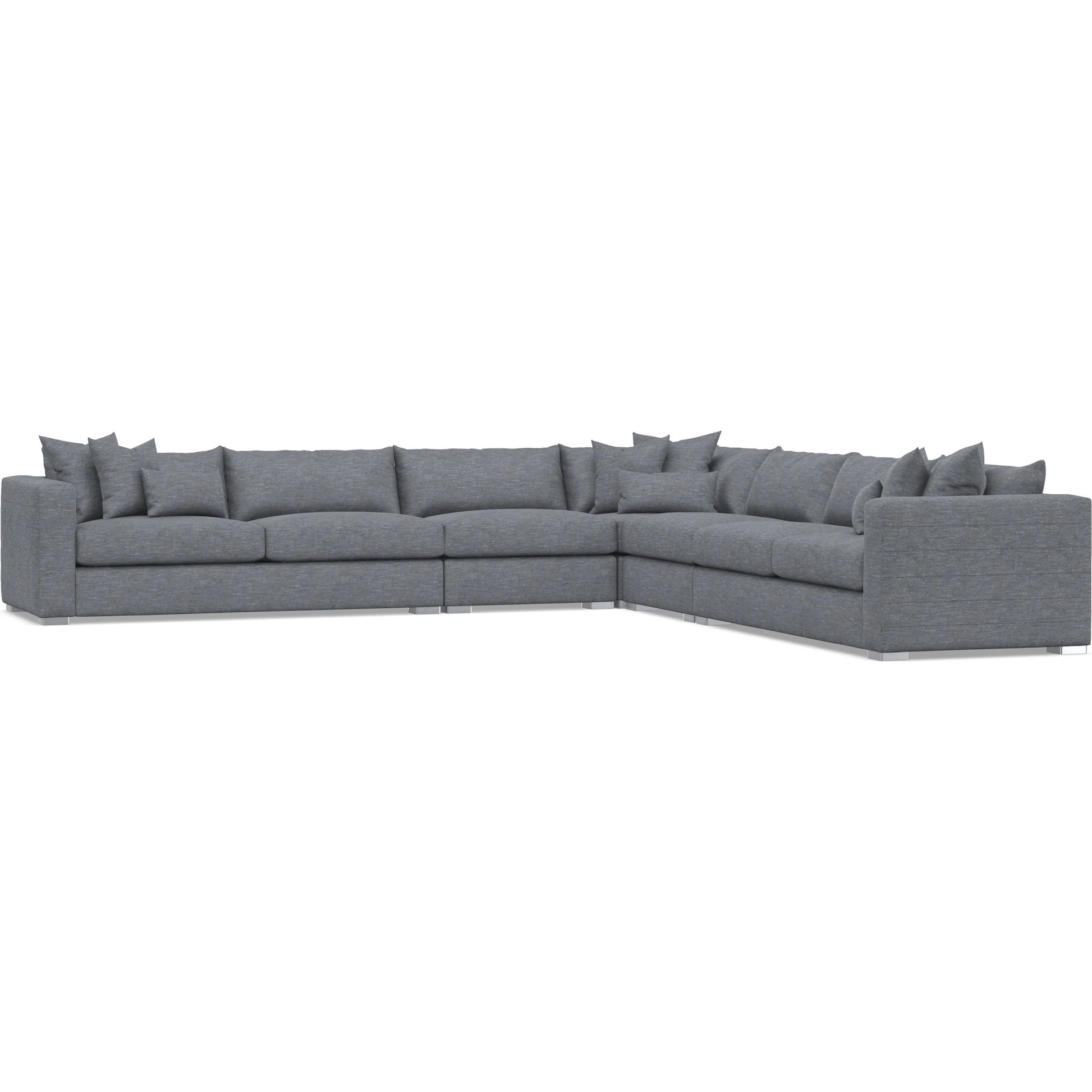 Helena 5-Piece Fabric Sectional by Bernhardt in stainless steel. Made from unique in a unique style.