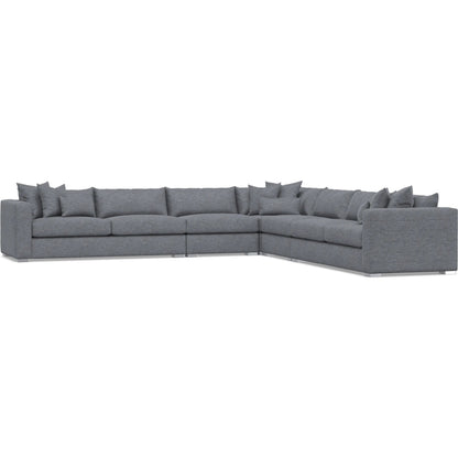 Helena 5-Piece Fabric Sectional by Bernhardt in stainless steel. Made from unique in a unique style.