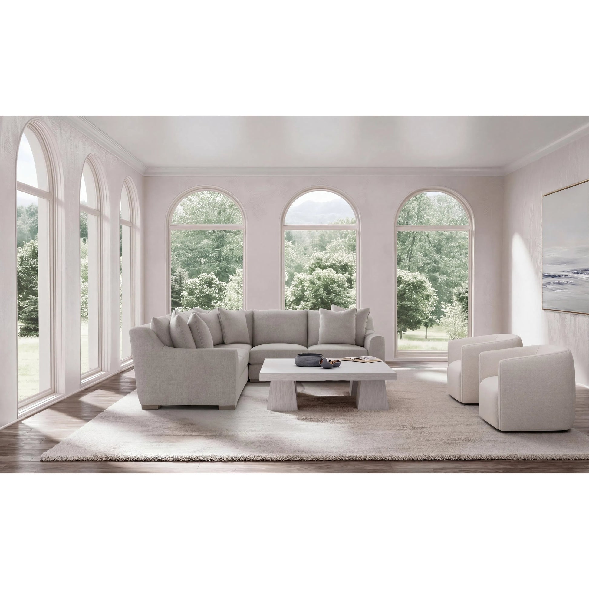 Gabi 3-Piece Fabric Sectional by Bernhardt in wdf, 789 portobello. Made from unique in a unique style.